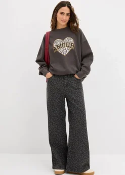 New Oversize-Sweatshirt aus Baumwoll-Mix Damen Sweat|Bekleidung·Blusen & Tuniken