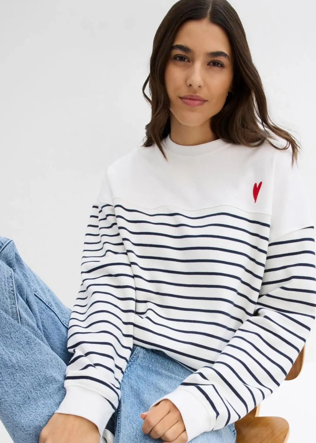 Discount Oversize-Sweatshirt aus Baumwollmix Damen Sweat|Nachhaltigere Materialien