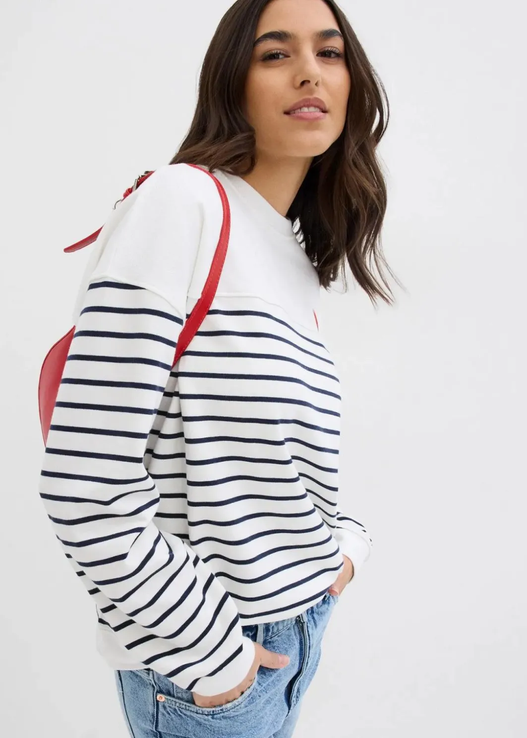 Discount Oversize-Sweatshirt aus Baumwollmix Damen Sweat|Nachhaltigere Materialien