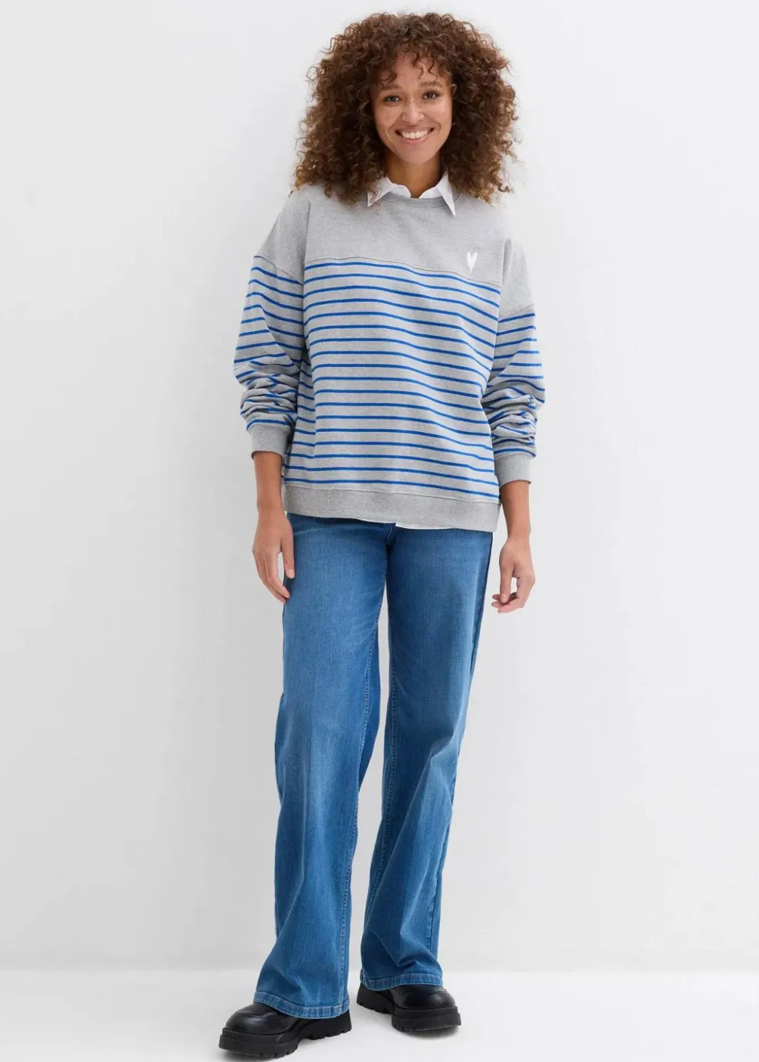 Sale Oversize-Sweatshirt aus Baumwollmix Damen Bekleidung·Blusen & Tuniken|Nachhaltigere Materialien