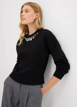 Damen bonprix Sweat|Bekleidung·Blusen & Tuniken|Oversize-Sweatshirt aus Baumwolle