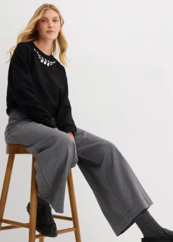 Damen bonprix Sweat|Bekleidung·Blusen & Tuniken|Oversize-Sweatshirt aus Baumwolle