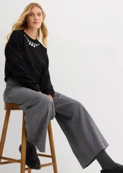 Damen bonprix Sweat|Bekleidung·Blusen & Tuniken|Oversize-Sweatshirt aus Baumwolle