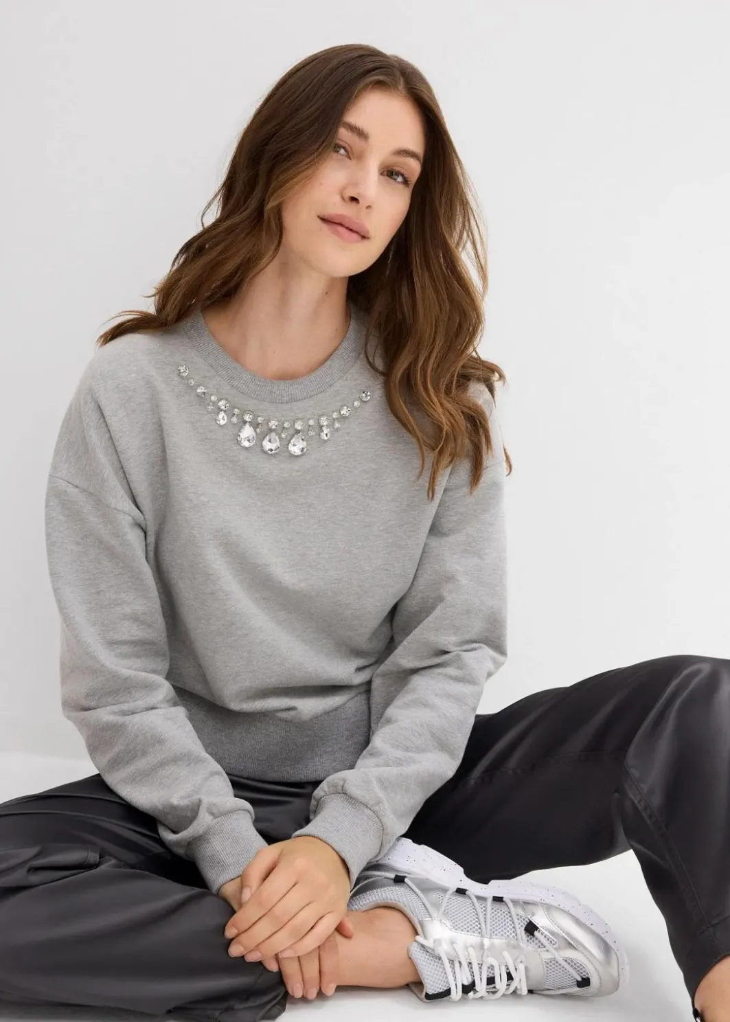 Hot Oversize-Sweatshirt aus Baumwolle Damen Bekleidung·Blusen & Tuniken|Sweat