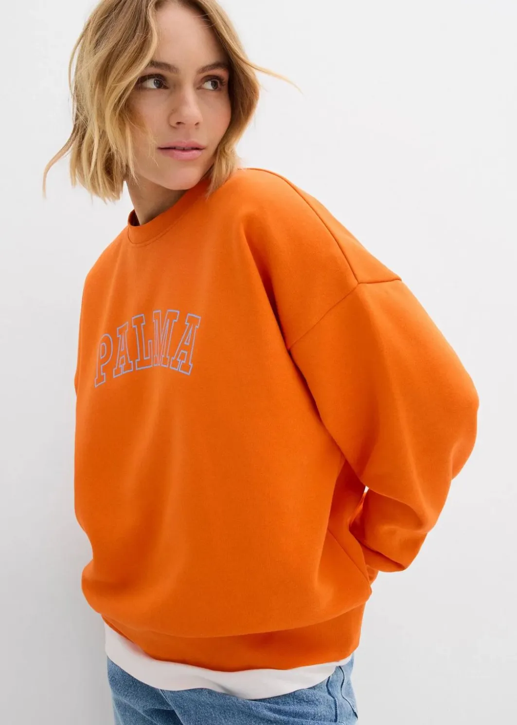 Outlet Oversize-Sweatshirt aus Baumwoll-Mix Damen Bekleidung·Blusen & Tuniken|Sweat