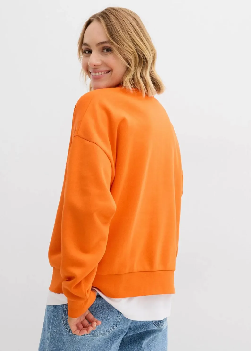 Outlet Oversize-Sweatshirt aus Baumwoll-Mix Damen Bekleidung·Blusen & Tuniken|Sweat