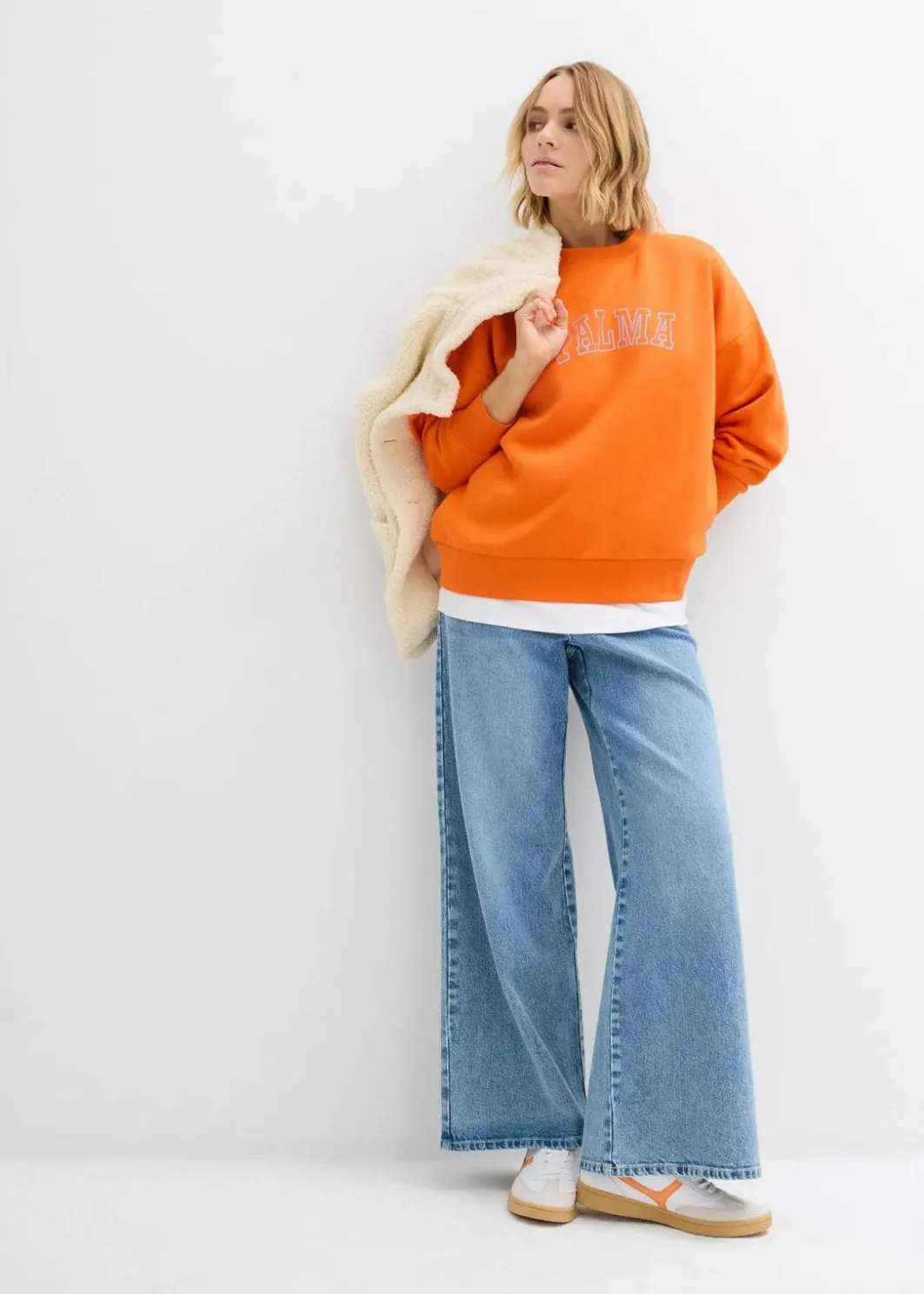 Outlet Oversize-Sweatshirt aus Baumwoll-Mix Damen Bekleidung·Blusen & Tuniken|Sweat