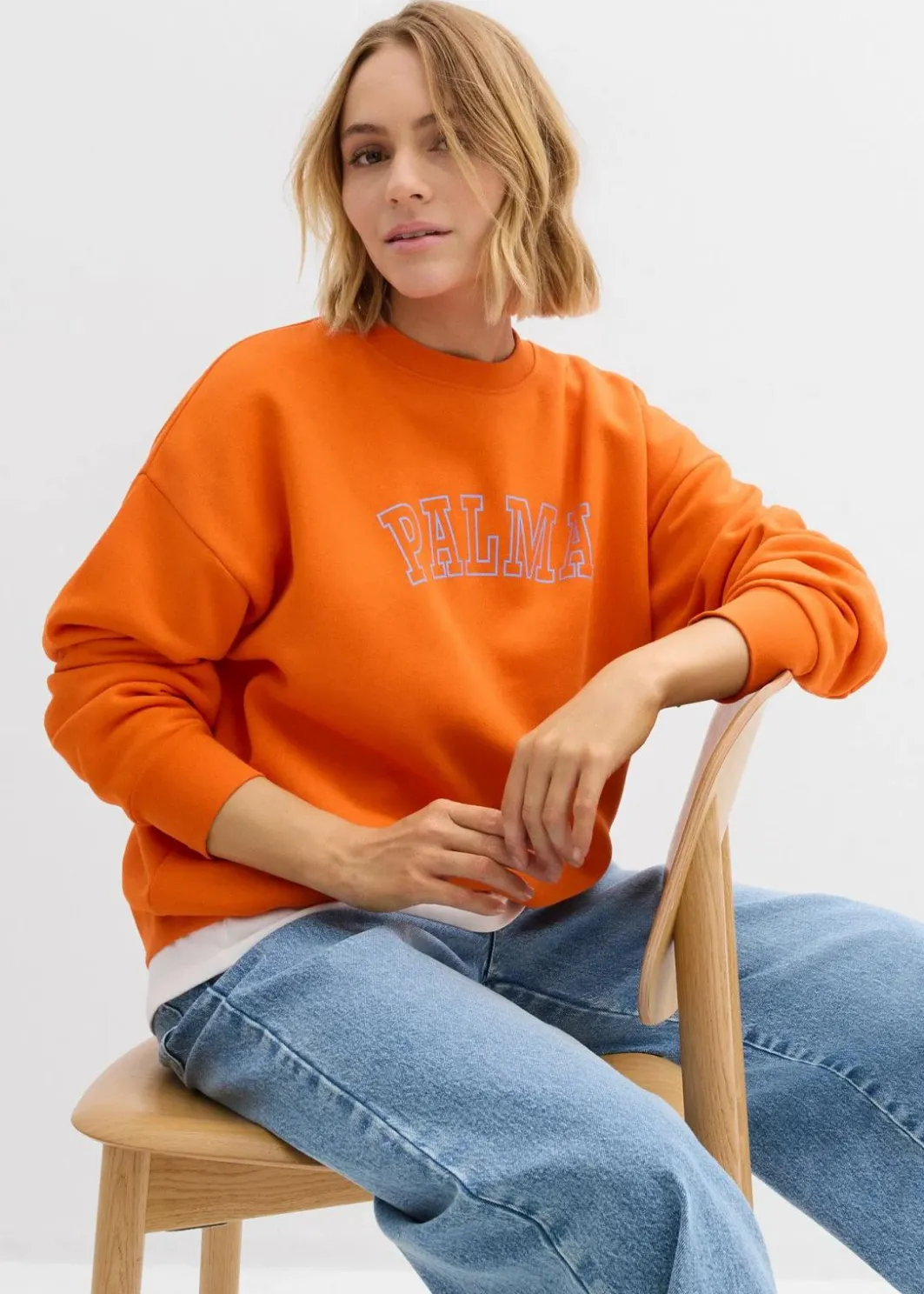Outlet Oversize-Sweatshirt aus Baumwoll-Mix Damen Bekleidung·Blusen & Tuniken|Sweat