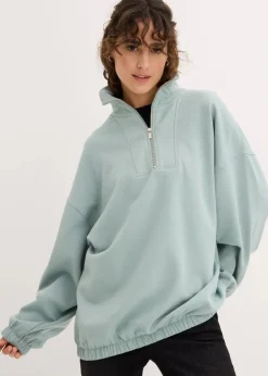 Damen bonprix Sweat|Bekleidung·Blusen & Tuniken|Oversize-Sweatshirt aus Bio-Baumwolle