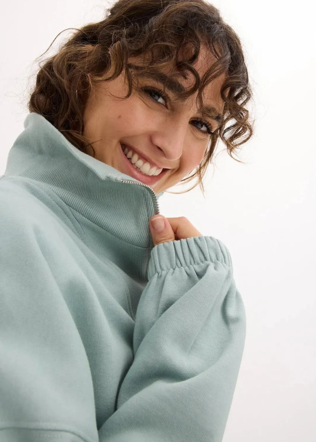 Damen bonprix Sweat|Bekleidung·Blusen & Tuniken|Oversize-Sweatshirt aus Bio-Baumwolle