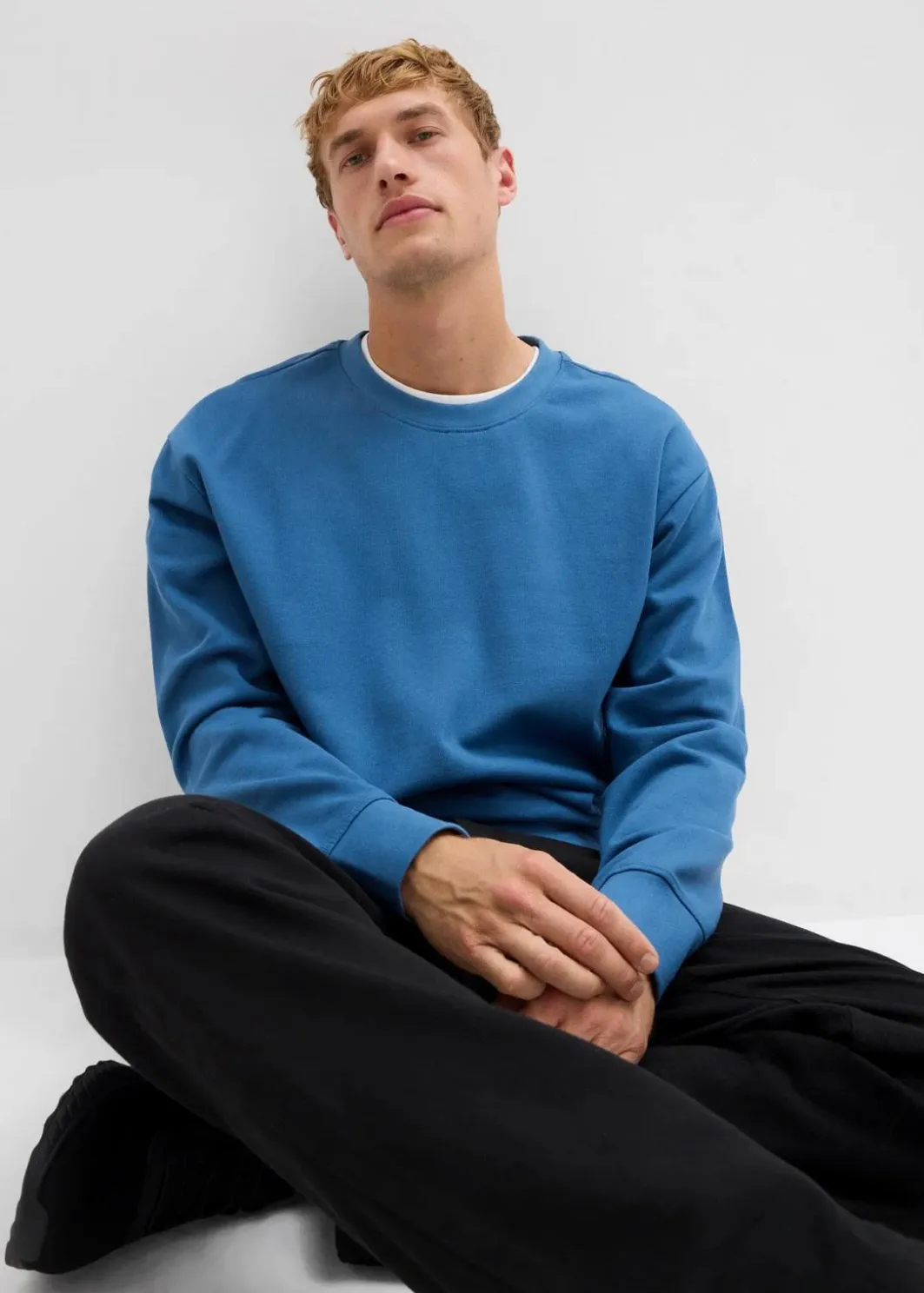 Herren bonprix Große Größen|Basics|Oversize-Sweatshirt aus reiner Bio-Baumwolle