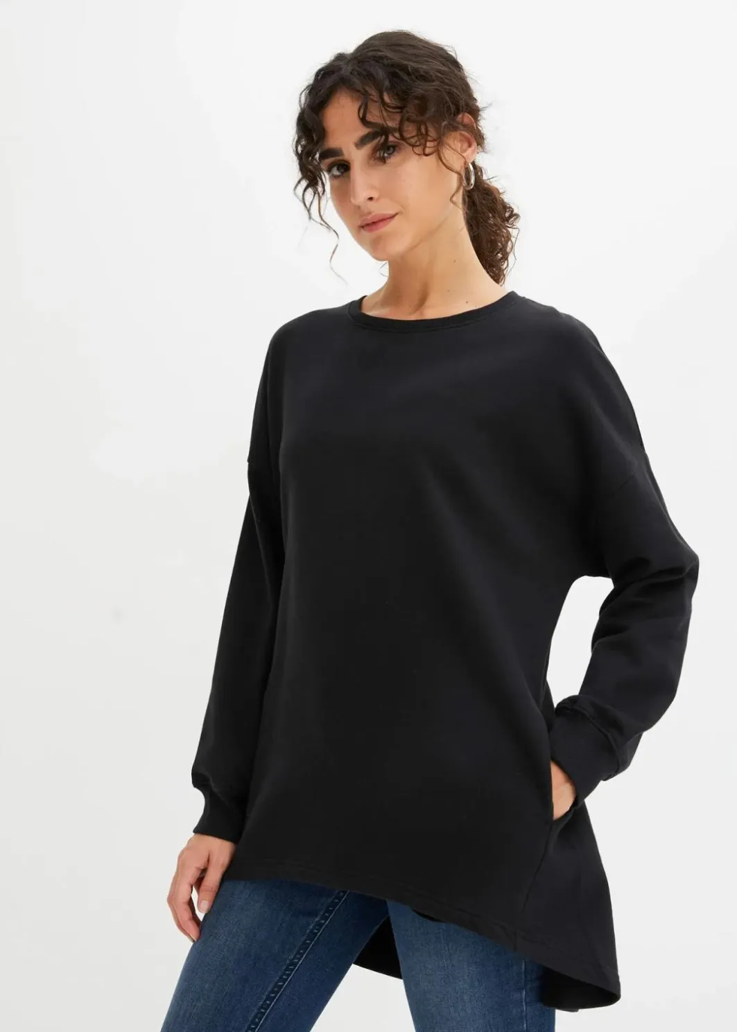 Outlet Oversize-Sweatshirt aus reiner Baumwolle Damen Sweat|Bekleidung·Blusen & Tuniken