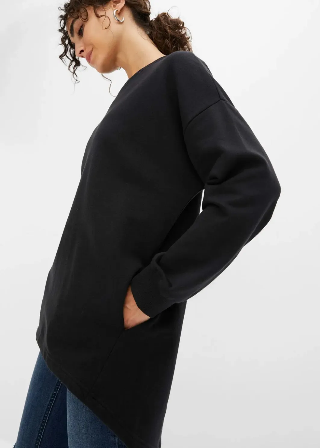 Outlet Oversize-Sweatshirt aus reiner Baumwolle Damen Sweat|Bekleidung·Blusen & Tuniken