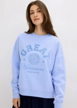 Damen bonprix Sweat|Bekleidung·Blusen & Tuniken|Oversize-Sweatshirt aus reiner Baumwolle