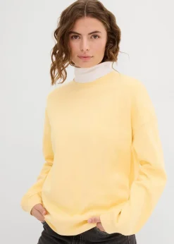 Damen bonprix Sweat|Basics|Oversize-Sweatshirt aus reiner Baumwolle