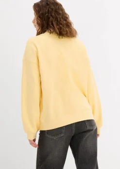 Damen bonprix Sweat|Basics|Oversize-Sweatshirt aus reiner Baumwolle