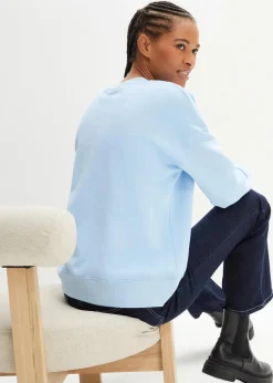 Damen bonprix Sweat|Basics|Oversize-Sweatshirt aus reiner Baumwolle