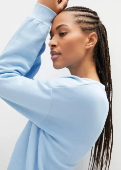 Damen bonprix Sweat|Basics|Oversize-Sweatshirt aus reiner Baumwolle