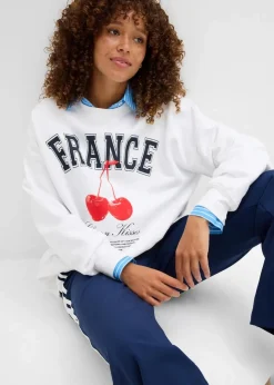 Hot Oversize-Sweatshirt aus reiner Bio-Baumwolle Damen Bekleidung·Blusen & Tuniken|Sweat