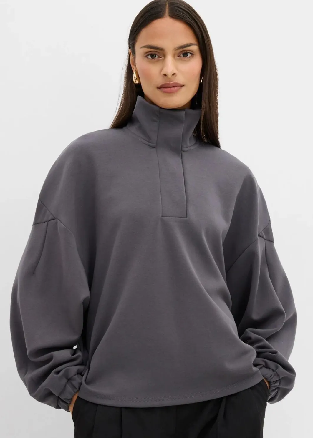 Discount Oversize-Sweatshirt aus Scuba Damen Bekleidung·Blusen & Tuniken|Sweat