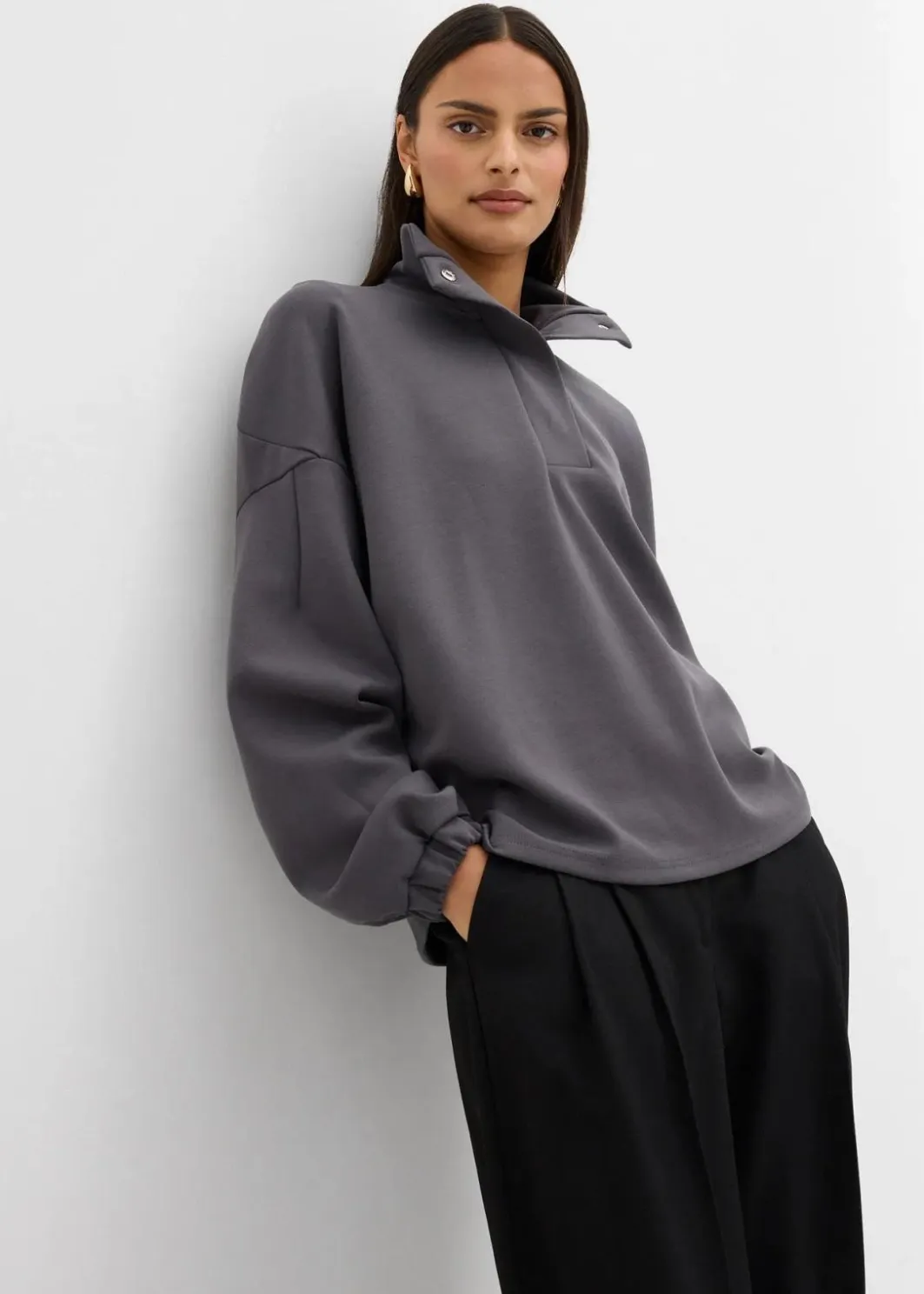 Discount Oversize-Sweatshirt aus Scuba Damen Bekleidung·Blusen & Tuniken|Sweat