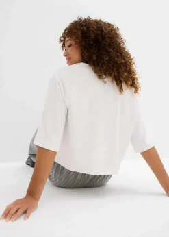 Damen bonprix Bekleidung·Blusen & Tuniken|Sweat|Oversize-Sweatshirt aus weichem Baumwoll-Mix