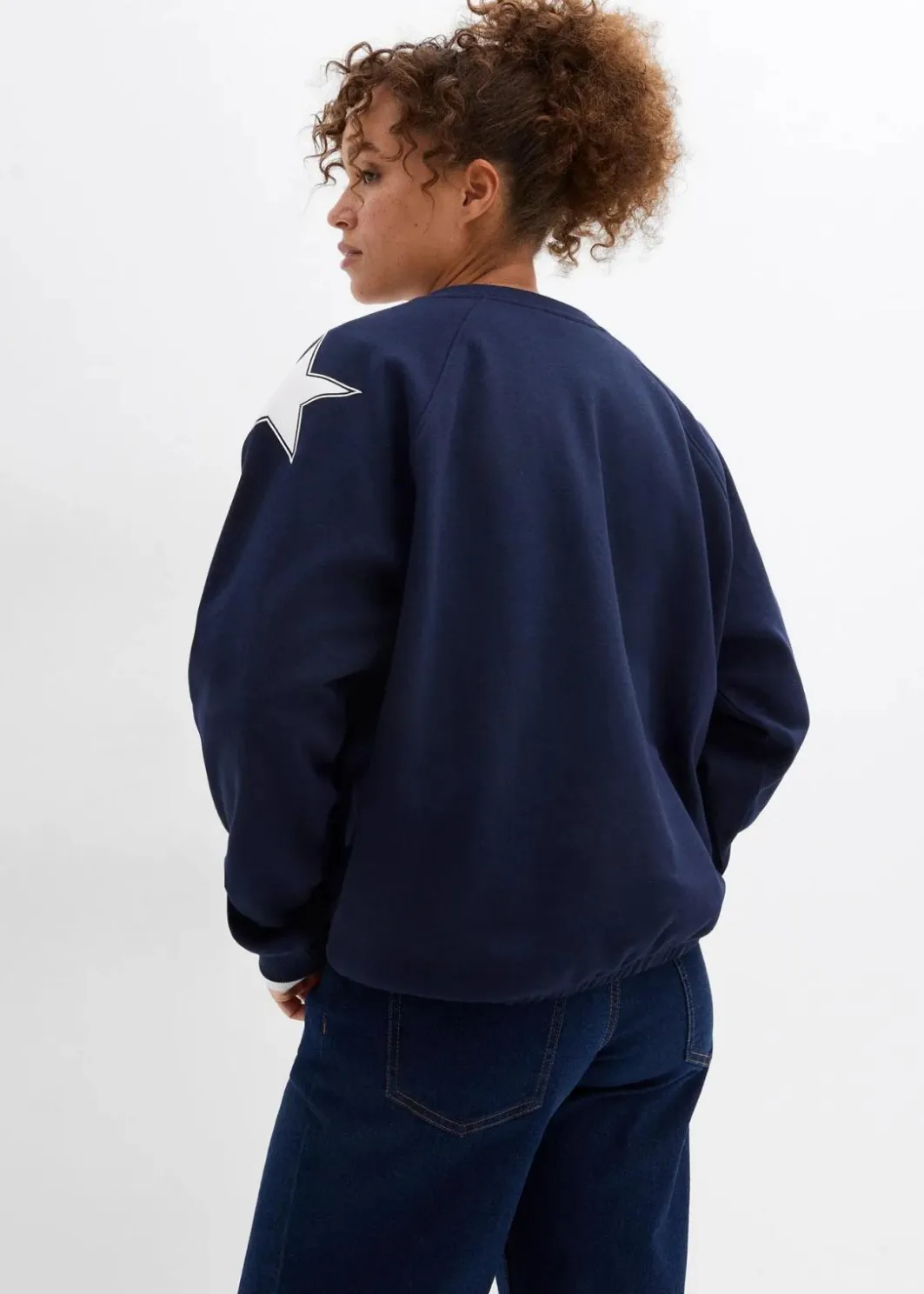Damen bonprix Bekleidung·Blusen & Tuniken|Sweat|Oversize-Sweatshirt aus weichem Baumwoll-Mix