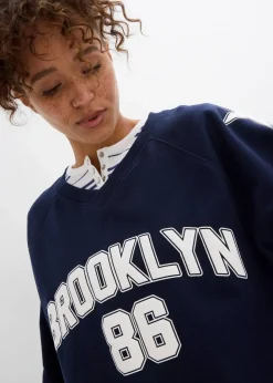 Damen bonprix Bekleidung·Blusen & Tuniken|Sweat|Oversize-Sweatshirt aus weichem Baumwoll-Mix