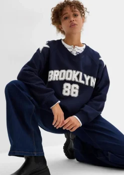 Damen bonprix Bekleidung·Blusen & Tuniken|Sweat|Oversize-Sweatshirt aus weichem Baumwoll-Mix