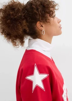 Sale Oversize-Sweatshirt aus weichem Baumwoll-Mix Damen Sweat|Bekleidung·Blusen & Tuniken
