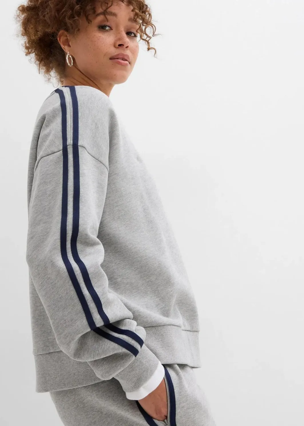 Clearance Oversize-Sweatshirt aus weichem Baumwoll-Mix Damen Sweat|Zweiteiler & Sets