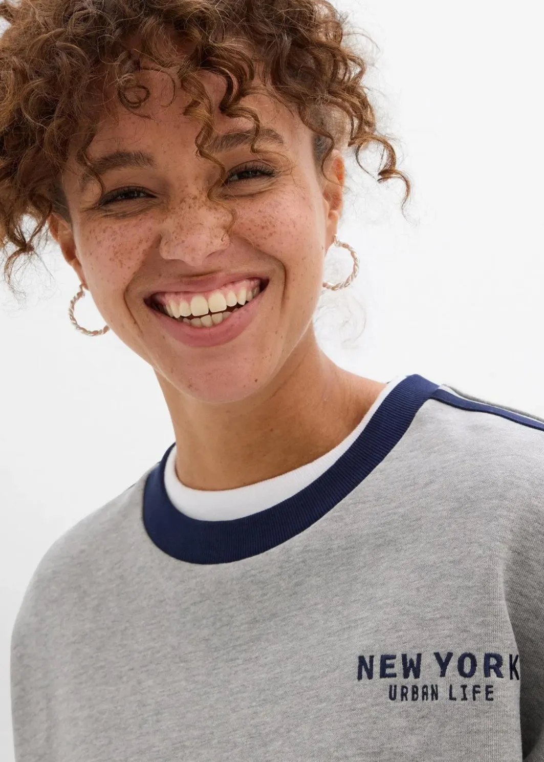 Clearance Oversize-Sweatshirt aus weichem Baumwoll-Mix Damen Sweat|Zweiteiler & Sets