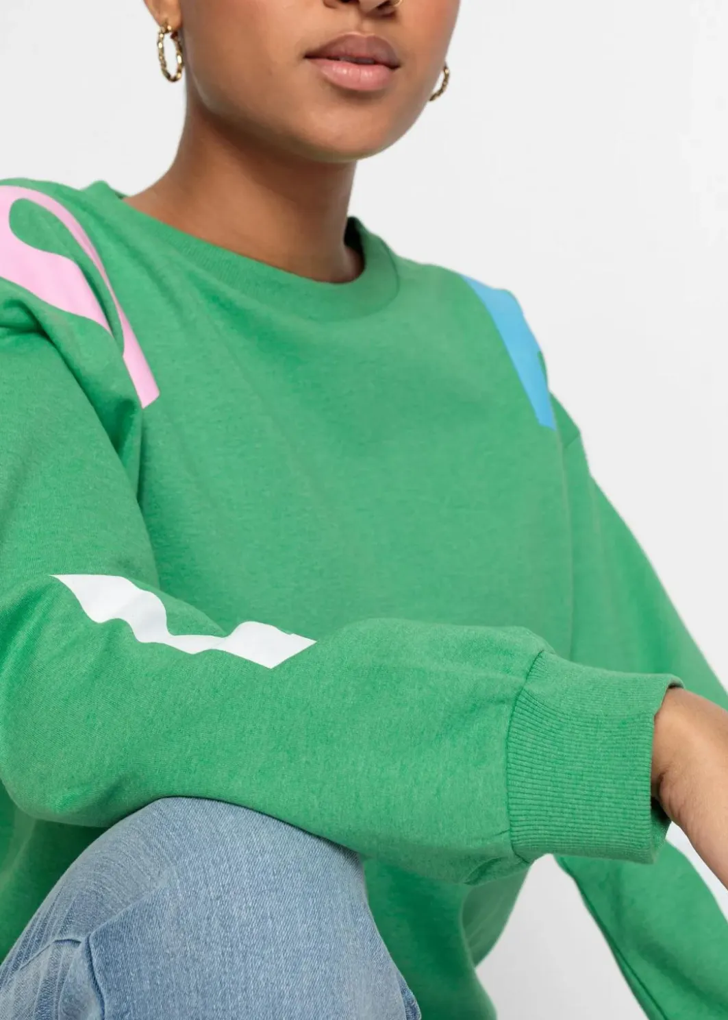 Sale Oversize-Sweatshirt aus weichem Baumwoll-Mix Damen Bekleidung·Blusen & Tuniken|Nachhaltigere Materialien