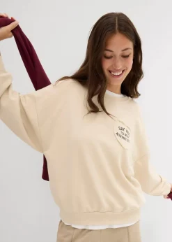 Outlet Oversize-Sweatshirt aus weichem Baumwoll-Mix Damen Bekleidung·Blusen & Tuniken|Sweat