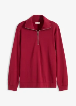 Outlet Oversize-Sweatshirt mit Reißverschluss Damen Nachhaltigere Materialien