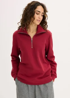 Outlet Oversize-Sweatshirt mit Reißverschluss Damen Nachhaltigere Materialien