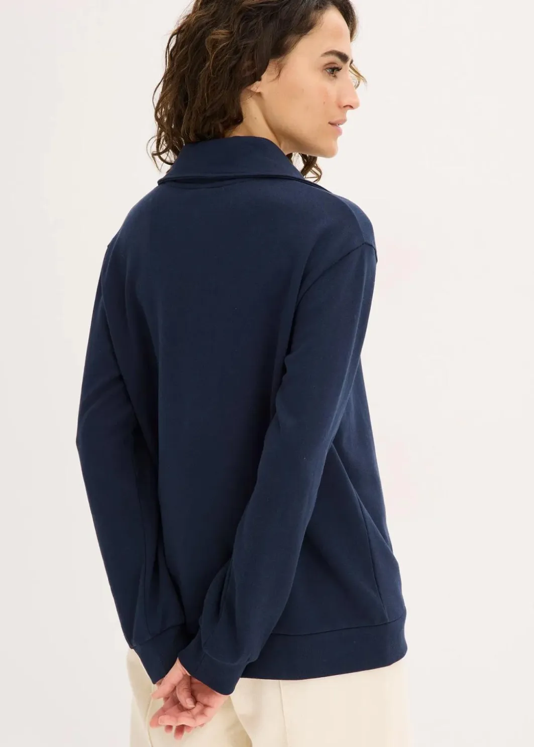 Clearance Oversize-Sweatshirt mit Reißverschluss Damen Nachhaltigere Materialien