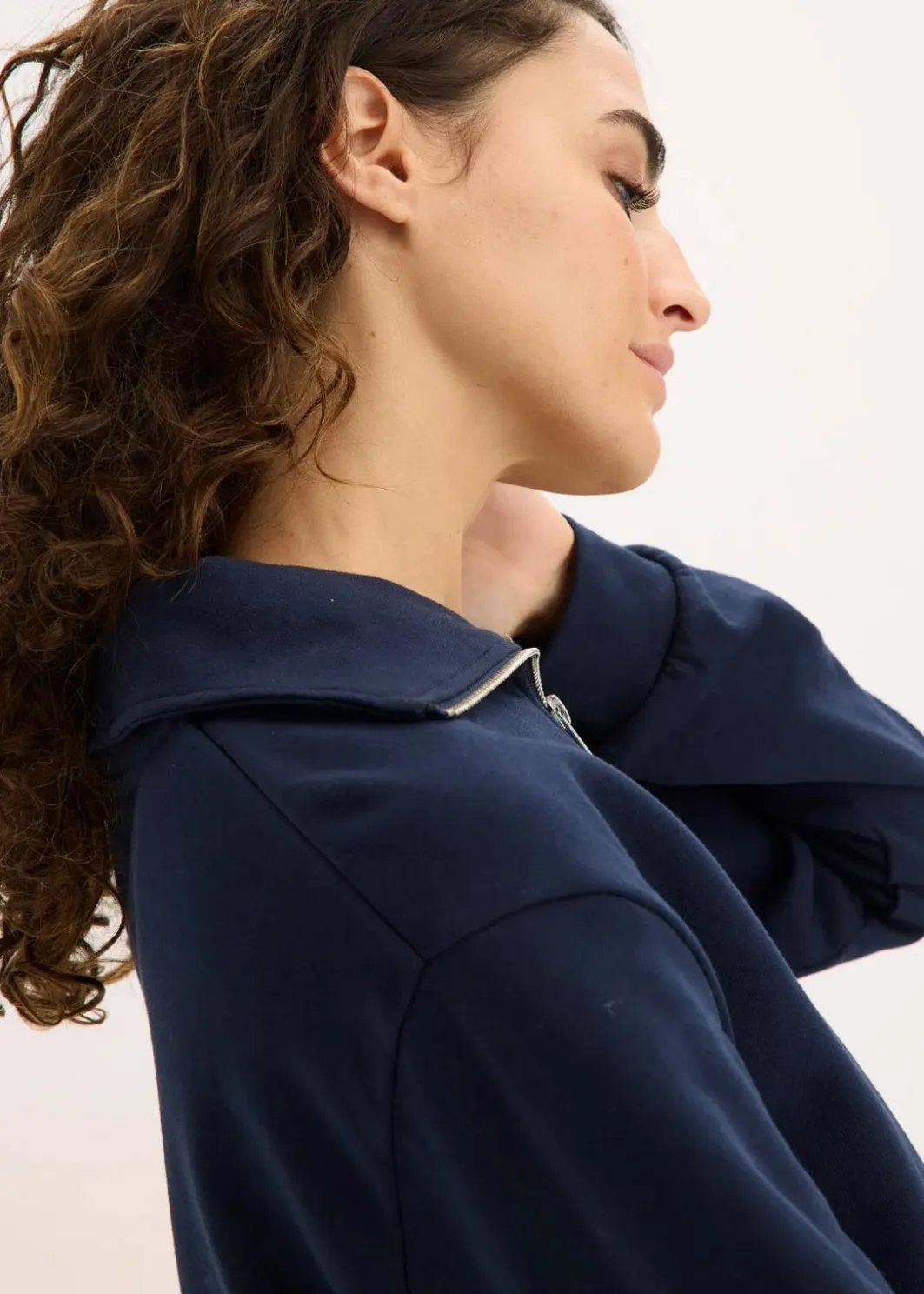 Clearance Oversize-Sweatshirt mit Reißverschluss Damen Nachhaltigere Materialien