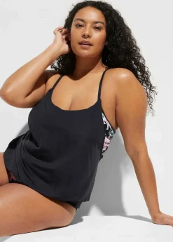 Online Oversize-Tankini (2-tlg. Set) im Lagenlook Damen Nachhaltigere Materialien|Tankinis