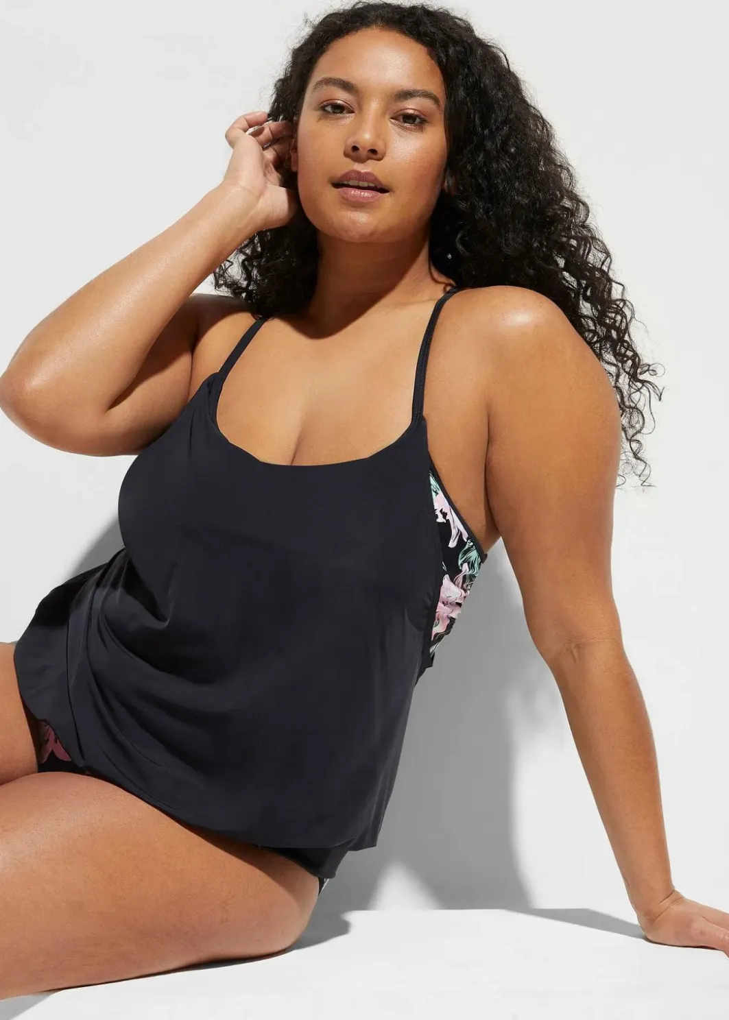 Online Oversize-Tankini (2-tlg. Set) im Lagenlook Damen Nachhaltigere Materialien|Tankinis