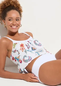 Oversize-Tankini (2-tlg.Set) mit verstellbaren Trägern Damen Nachhaltigere Materialien|Tankinis