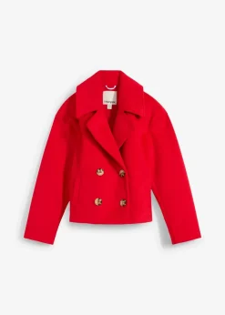 Damen bonprix Nachhaltigere Materialien|Jacken & Mäntel|Oversize-Trenchjacke in Wolloptik