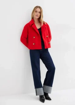 Damen bonprix Nachhaltigere Materialien|Jacken & Mäntel|Oversize-Trenchjacke in Wolloptik