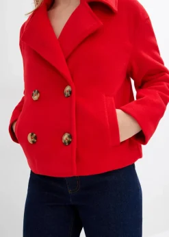 Damen bonprix Nachhaltigere Materialien|Jacken & Mäntel|Oversize-Trenchjacke in Wolloptik