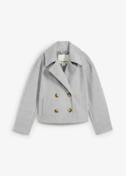 Damen bonprix Bekleidung·Hosen|Jacken & Mäntel|Oversize-Trenchjacke in Wolloptik