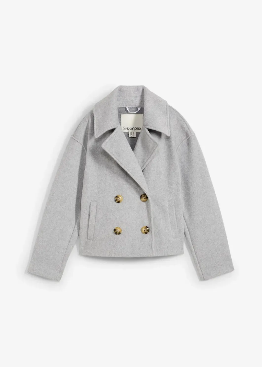 Damen bonprix Bekleidung·Hosen|Jacken & Mäntel|Oversize-Trenchjacke in Wolloptik