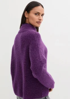 Damen bonprix Pullover & Strickjacken|Premium|Oversize-Wollpullover mit Alpaka