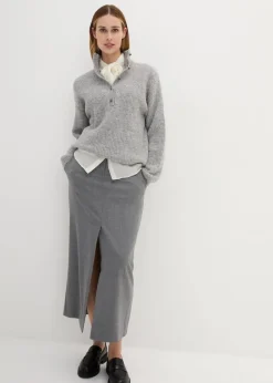 Best Oversize-Wollpullover mit Alpaka Damen Bekleidung·Umstandsmode|Strickmode