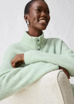 Outlet Oversize-Wollpullover mit Alpaka Damen Bekleidung·Umstandsmode|Strickmode