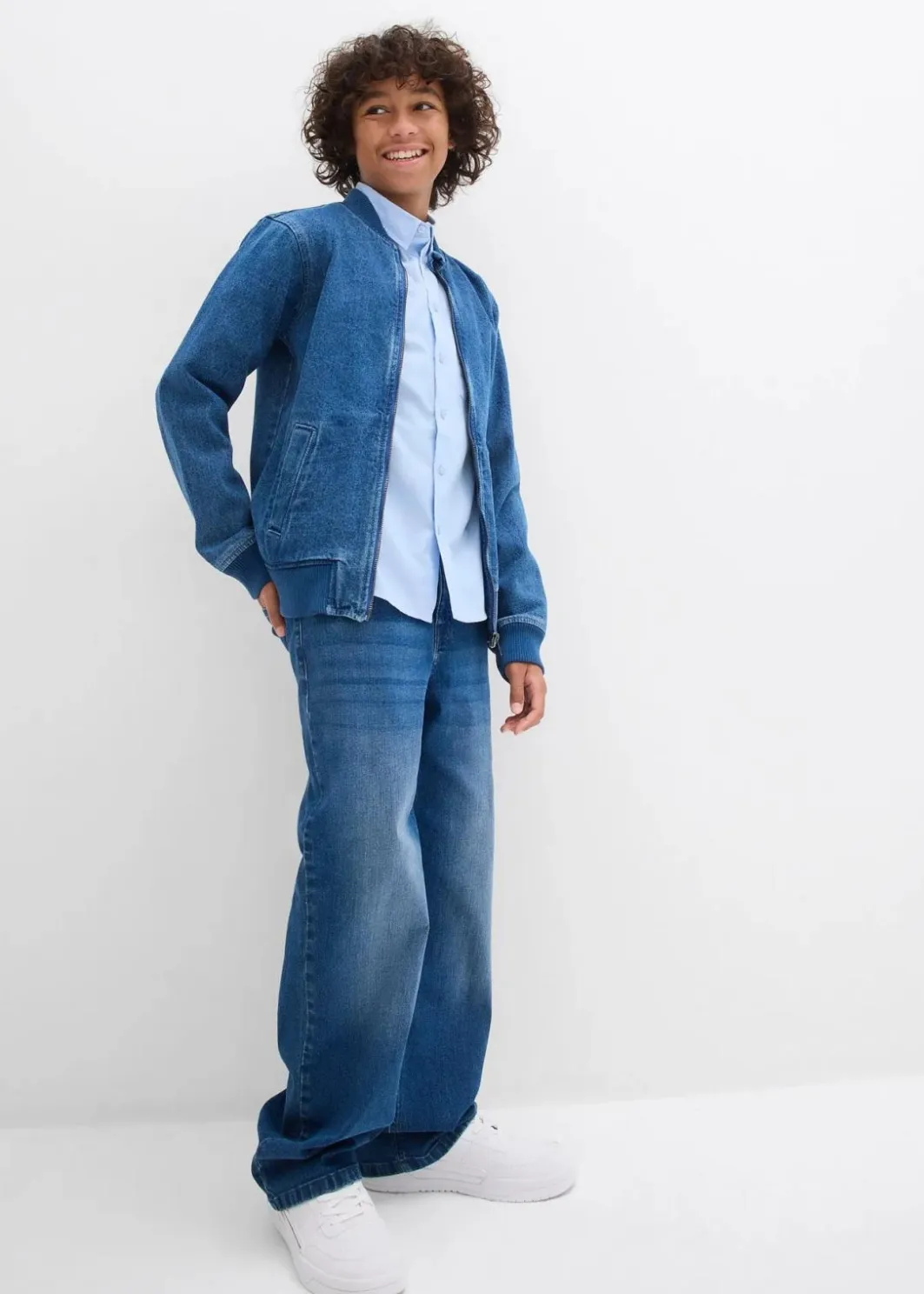 Kinder bonprix Jungen 9-16 Jahre·Anzüge & Hemden|Jungen 2-8 Jahre·Nachhaltigere Materialien|Oxford-Langarmhemd aus reiner Bio-Baumwolle